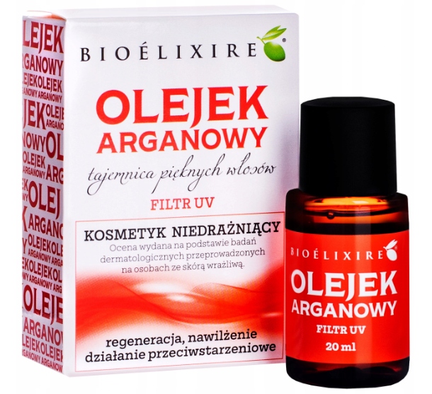 olejek silikonowy do włosów argan oil bioelixire allegro