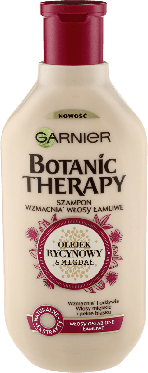 garnier szampon z rycyną do włosów łamliwych