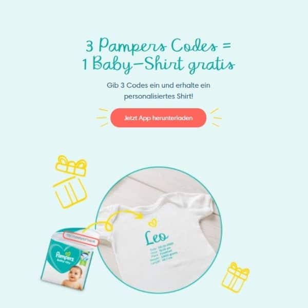 gratis t shirt von pampers