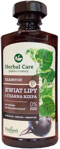 herbal care szampon kwiat lipy i czarna rzepa odżywcza maska