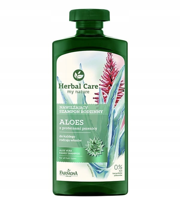 herbal care szampon rodzinny nawilżający aloes 500ml