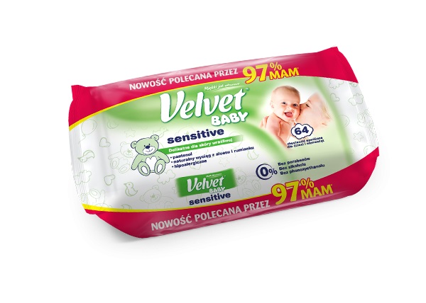 hipoalergiczne chusteczki nawilżane velvet baby sensitive