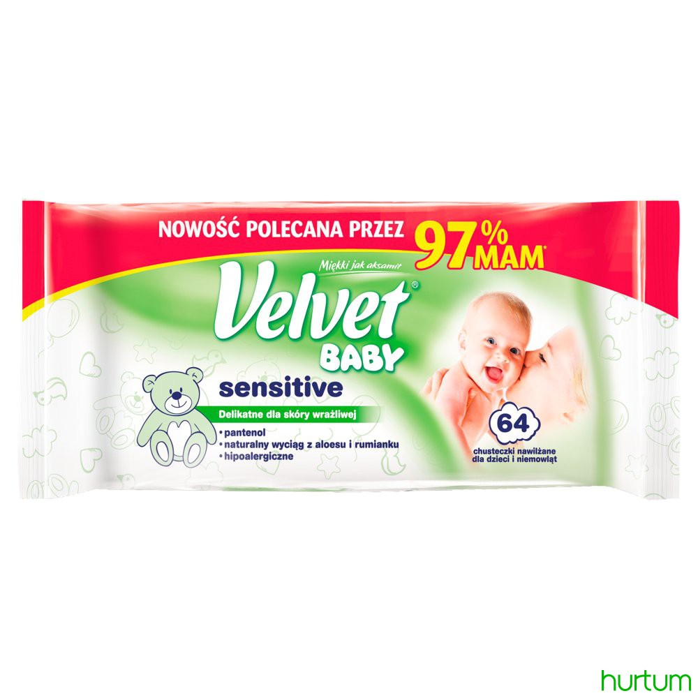 hipoalergiczne chusteczki nawilżane velvet baby sensitive