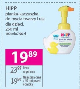 hipp babysanft pianka kaczuszka do mycia twarzy i rąk