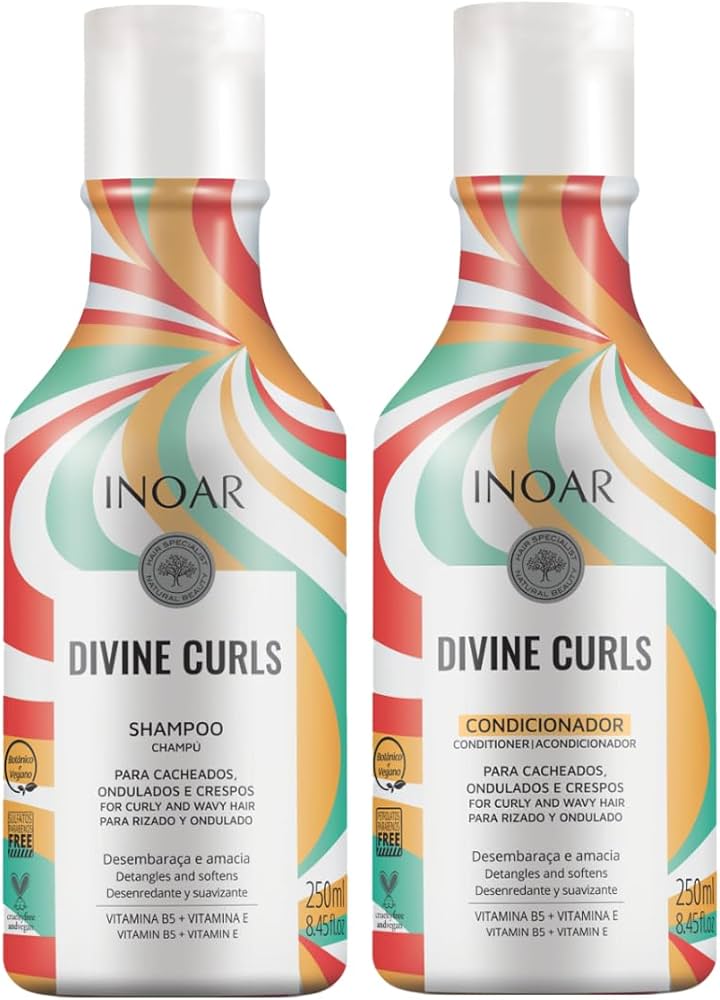 inoar divine curls szampon odżywka do włosów kręconych