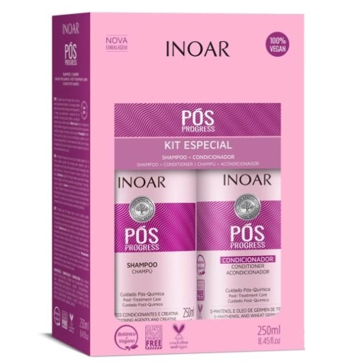 inoar pos progress duo pack szampon 250ml odżywka