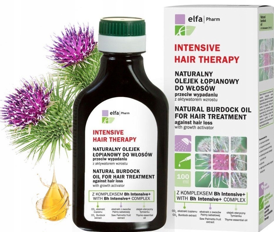 intensive hair therapy naturalny olejek łopianowy do włosów przeciw wypadaniu