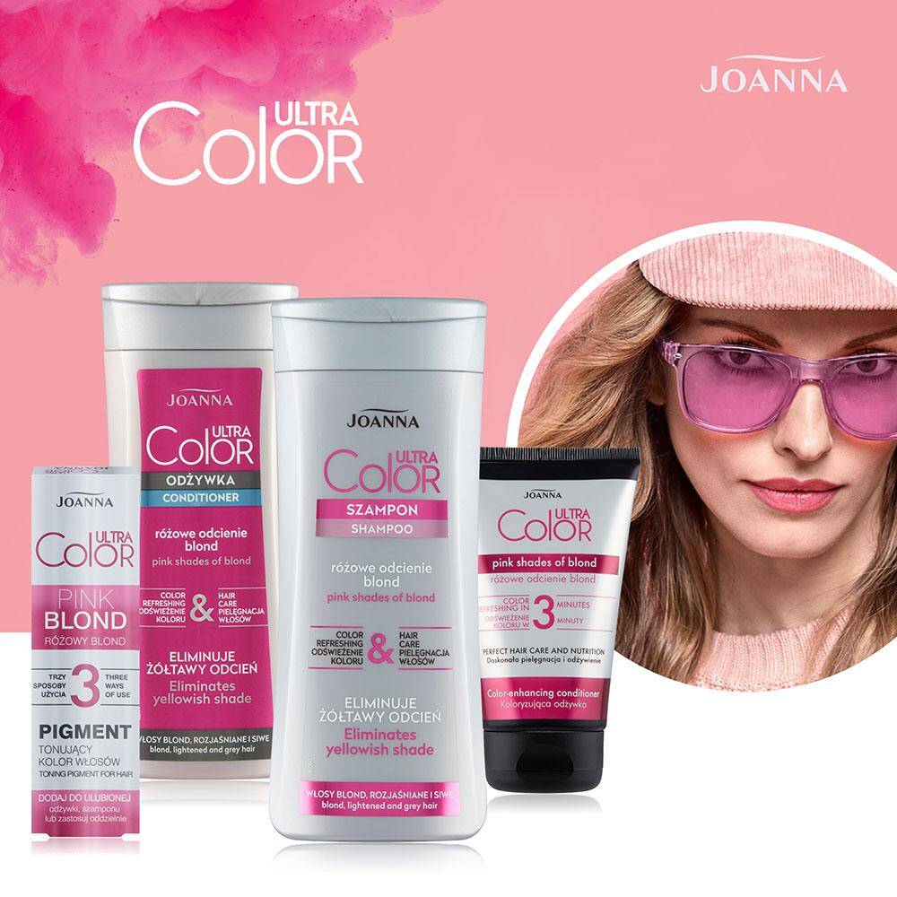 joanna ulta color system szampon nadający różowy odcień