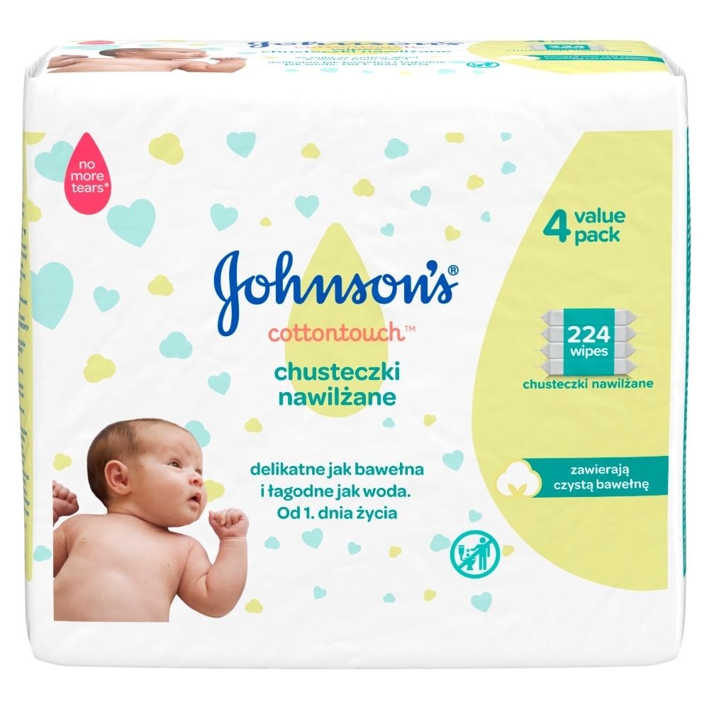 johnsons cotton touch chusteczki nawilżane extra sensitive