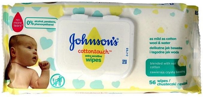 johnsons cotton touch chusteczki nawilżane extra sensitive