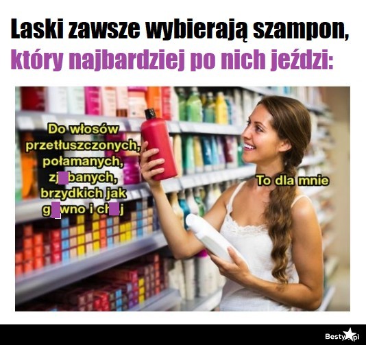 kobiety wybierają szampon który najbardziej po nich jedzie