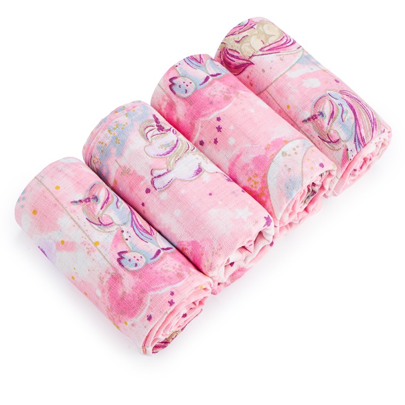 kolorowe pieluchy tetrowe pink bobibaby