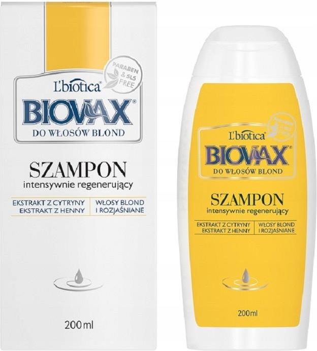 lbiotica biovax szampon do włosów blond 400ml