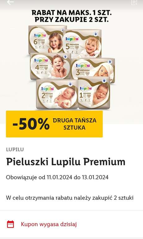 lidl pieluchy jednorazowe