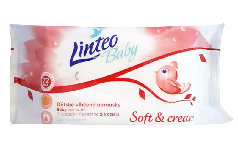 linteo baby chusteczki nawilżane soft & cream 72 szt srokao