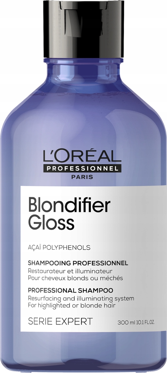 loreal blondifier gloss szampon 300ml rozświetlający włosy blond