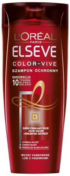 loreal paris elseve color-vive szampon do włosów farbowanych z pompka