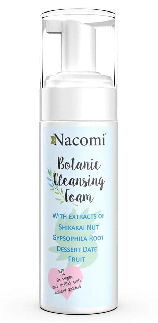 nacomi botanic cleansing foam botaniczna pianka myjąca do twarzy