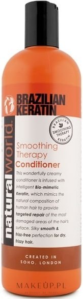 natural world brazilian keratin conditioner wygładzająca odżywka do włosów