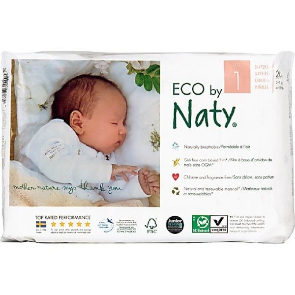 naty pieluchy jednorazowe no.2 3-6 kg 33 szt eko