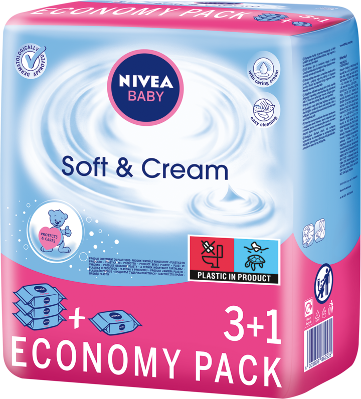 nivea baby chusteczki nawilżane soft & crem rosman