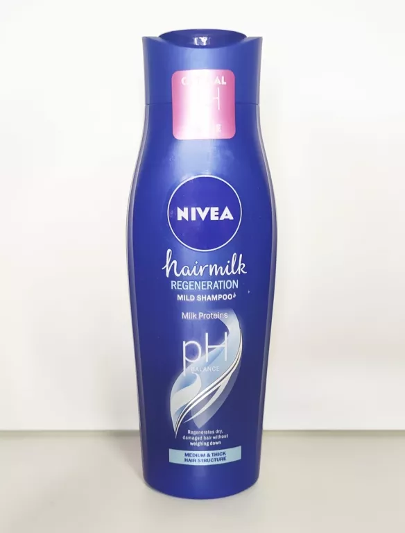 nivea hair milk szampon do grubych włosów