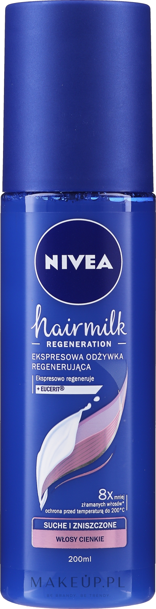 nivea hairmilk ekspresowa regenerująca odżywka do włosów o strukturze cienkiej