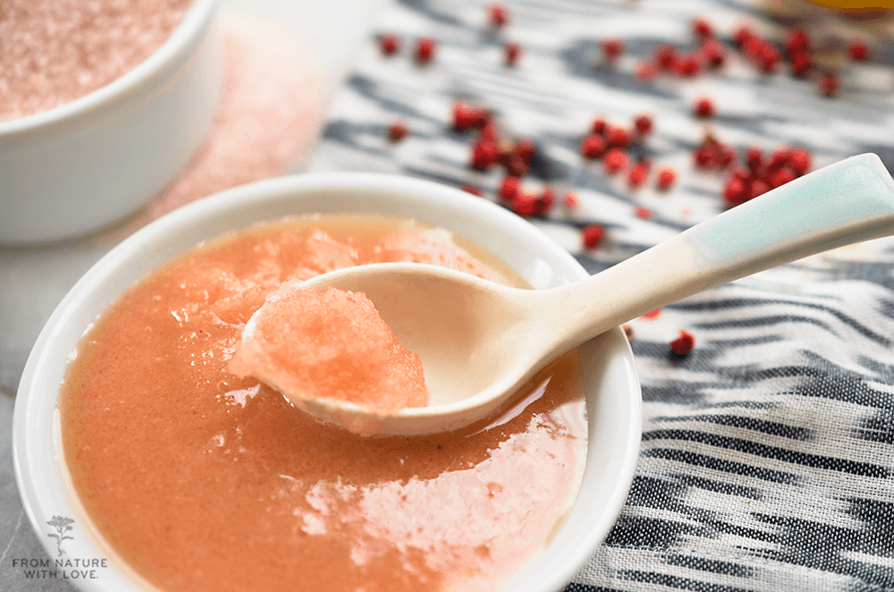 nspa pampering pink pepper and vanilla sugar scrub