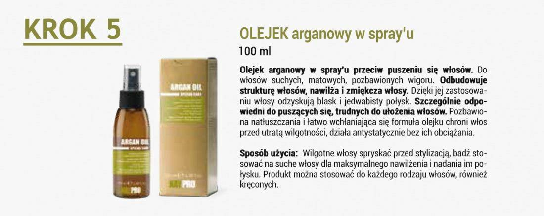 olejek arganowy spray do włosów