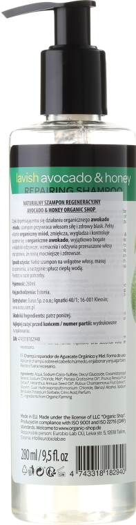 organic shop szampon awokado i miód opinie wizaz