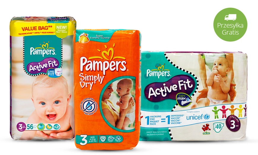 paczka pampersy pampers pomaranczowe