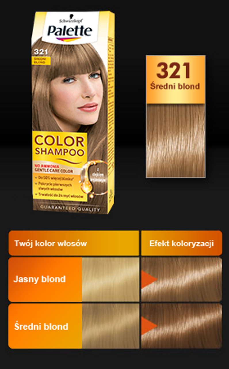 palette szampon średni blond