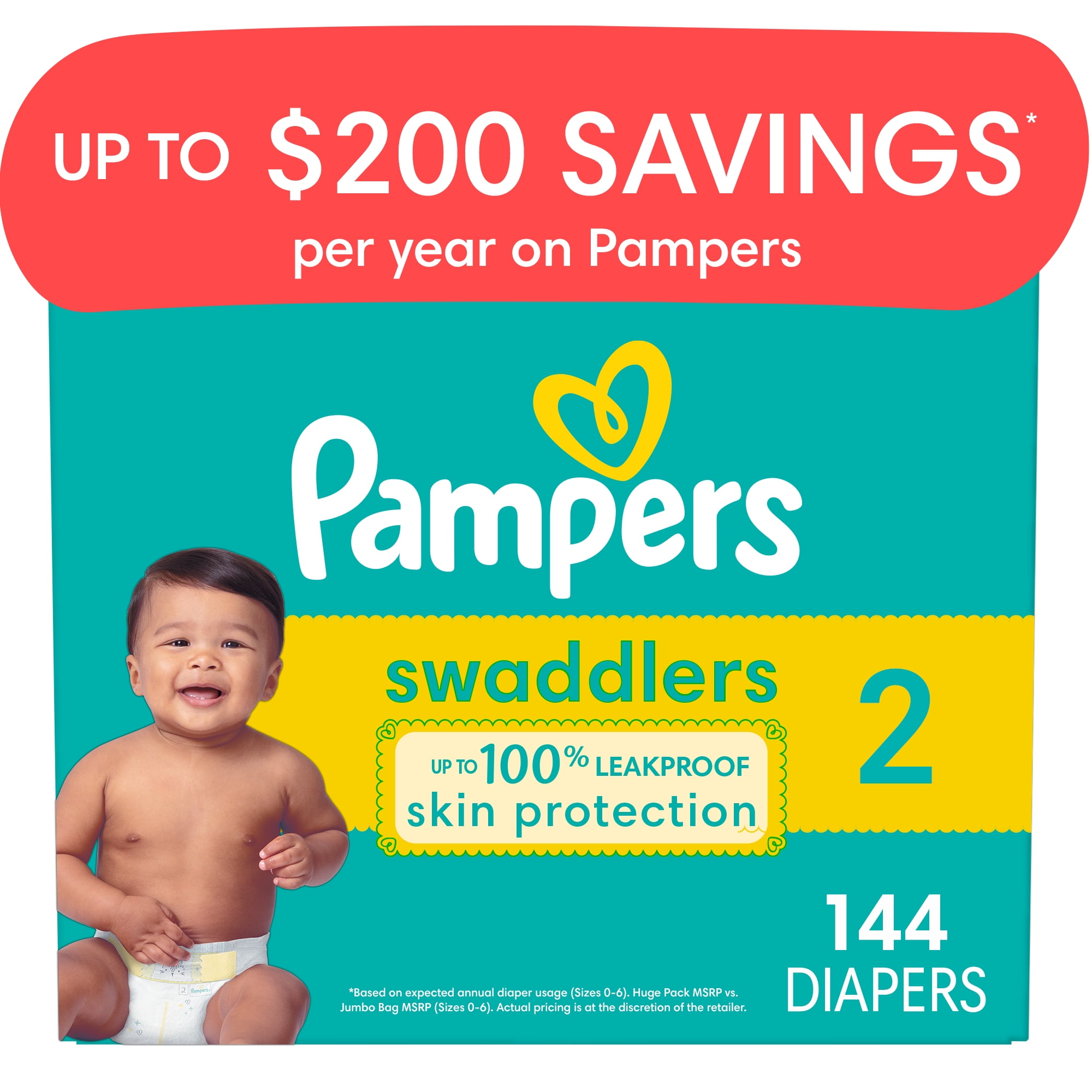 pampers 2 144 sztuki