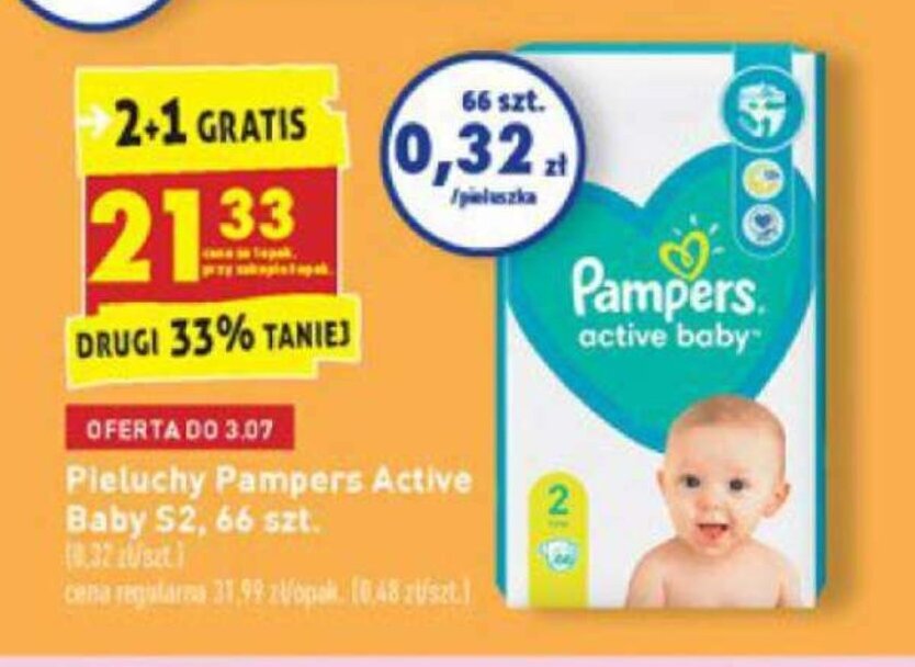 pampers 2 biedronka cena