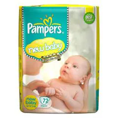 pampers 2 new baby dry 72 szt