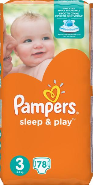 pampers 3 sleep and play 78 szt