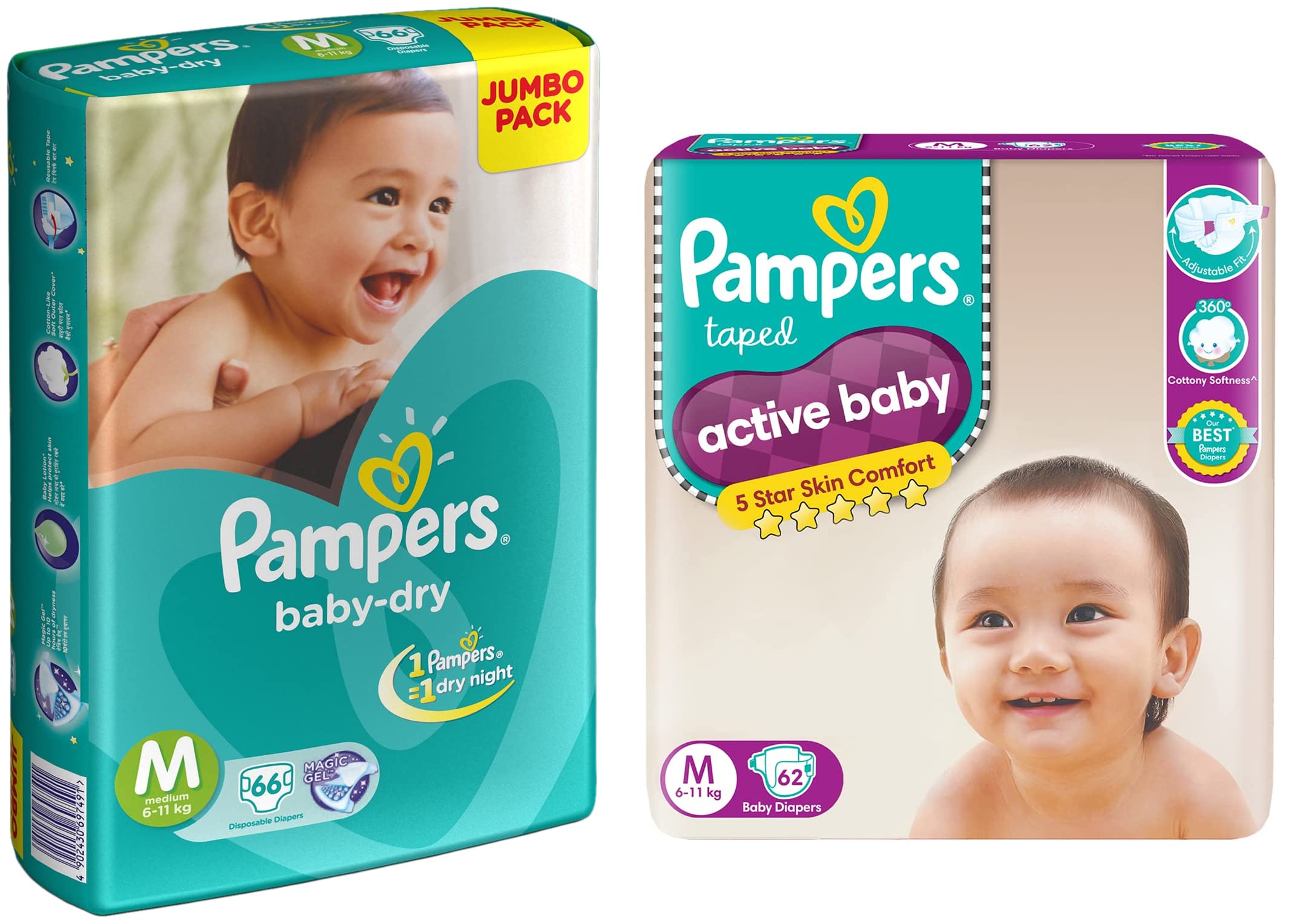 pampers 4 active dry