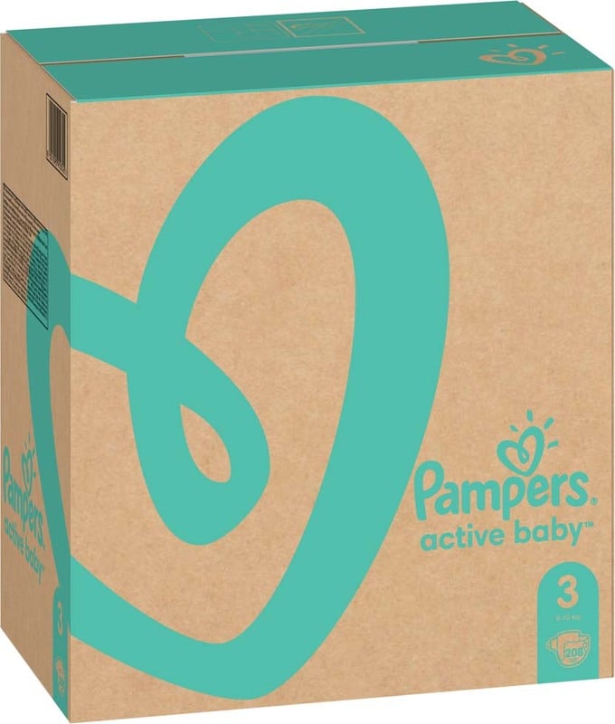 pampers activ baby 3 208 sztuk