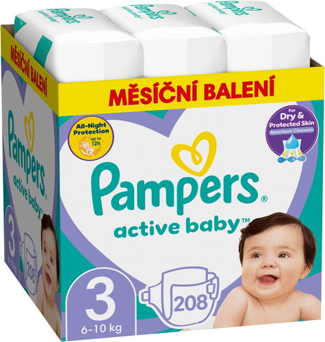 pampers active 3 208