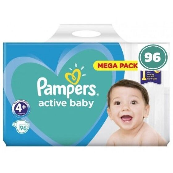 pampers active 4+ 96