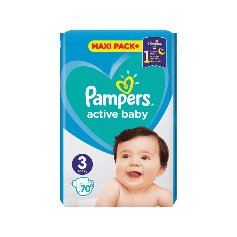 pampers active baby 3 70 szt