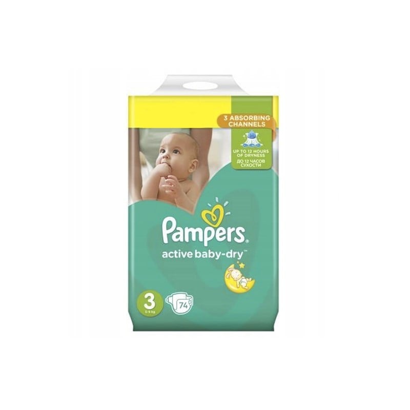 pampers active baby 3 74 szt