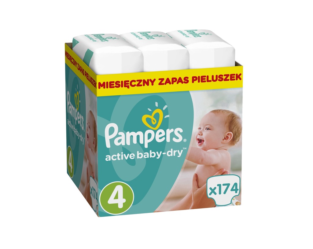 pampers active baby 4 174 szt