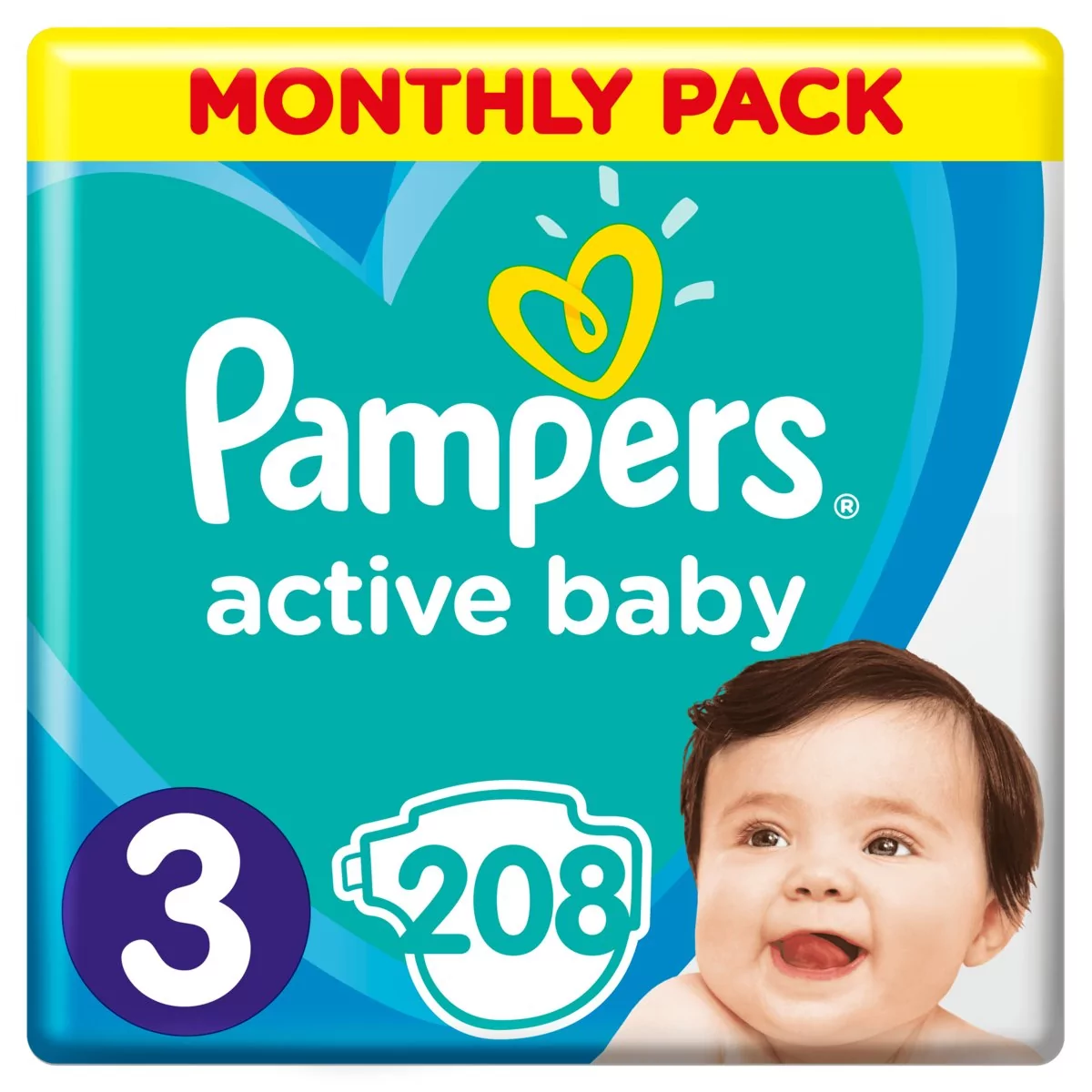 pampers active baby 4+ 45 szt