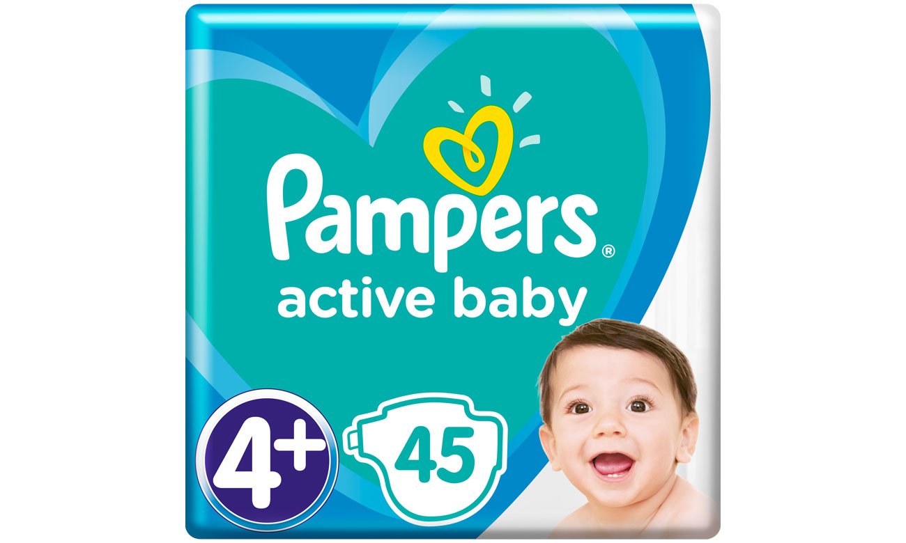 pampers active baby 4+ 45 szt