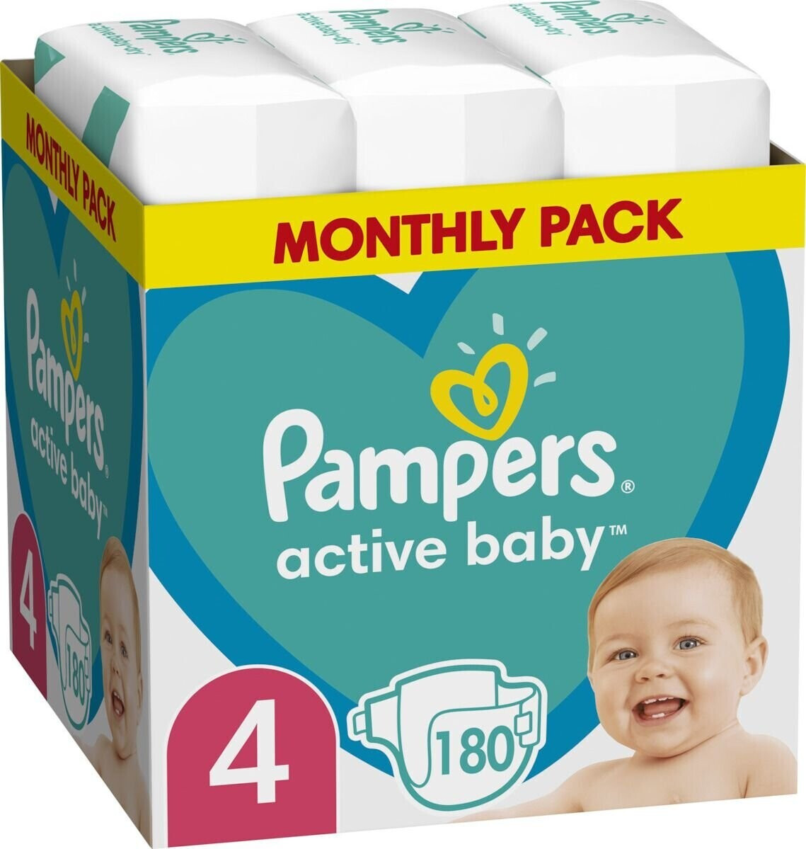 pampers active baby 4 giant pack