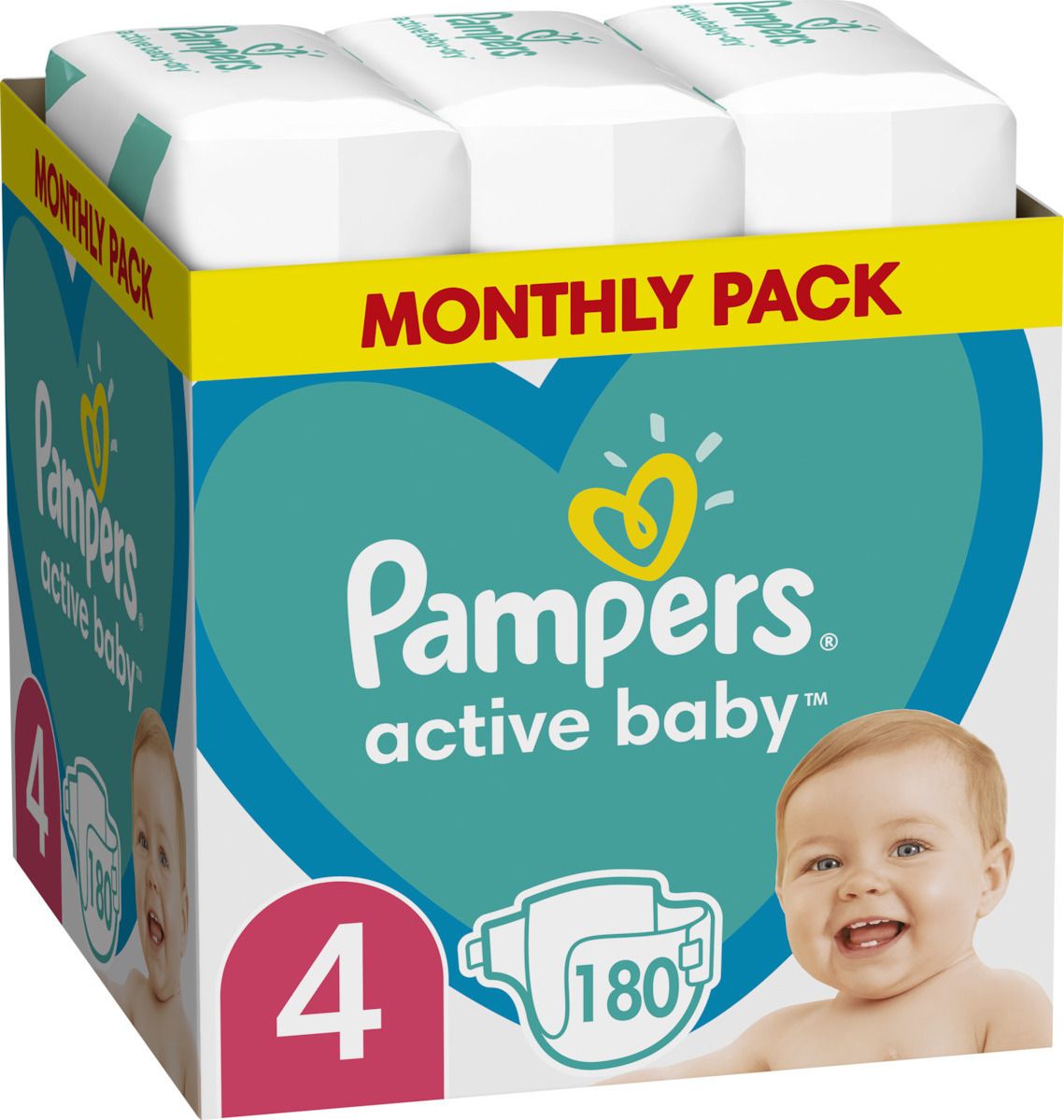 pampers active baby 4+ maxi plus 120 szt