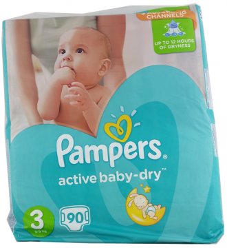 pampers active baby dry 3 90 szt