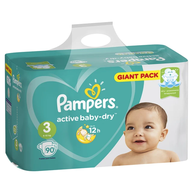 pampers active baby dry 3 90