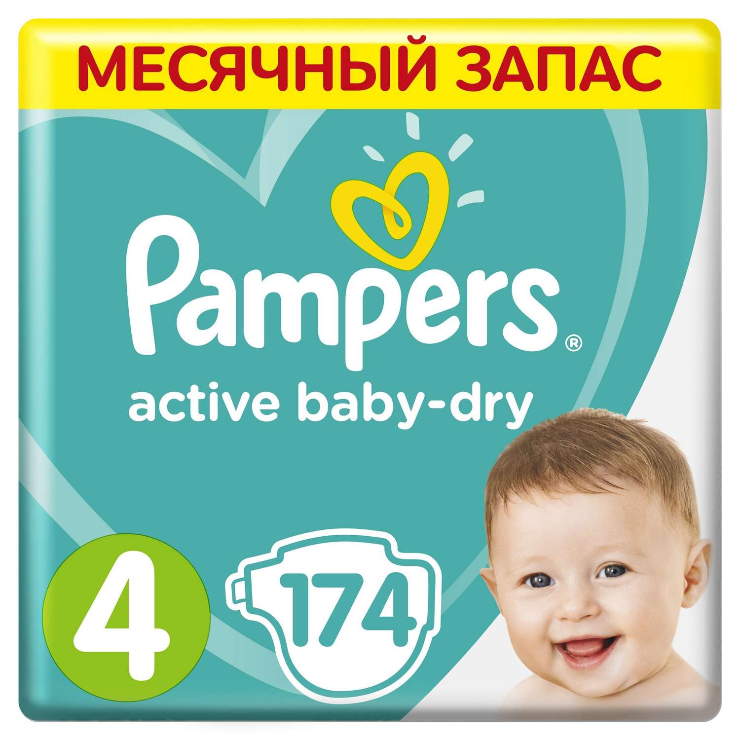 pampers active baby dry 4 174 szt